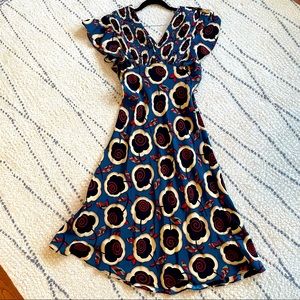 Betsy Johnson blue floral dress